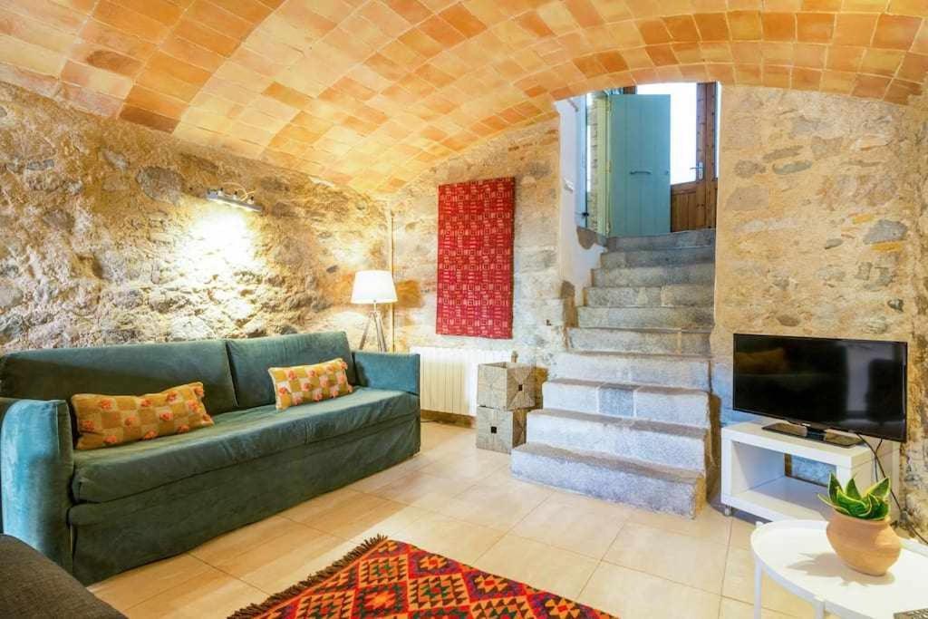 Apartamento Banos Arabes Con Jardin Girona Bagian luar foto