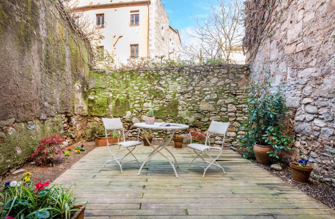 Apartamento Banos Arabes Con Jardin Girona Bagian luar foto